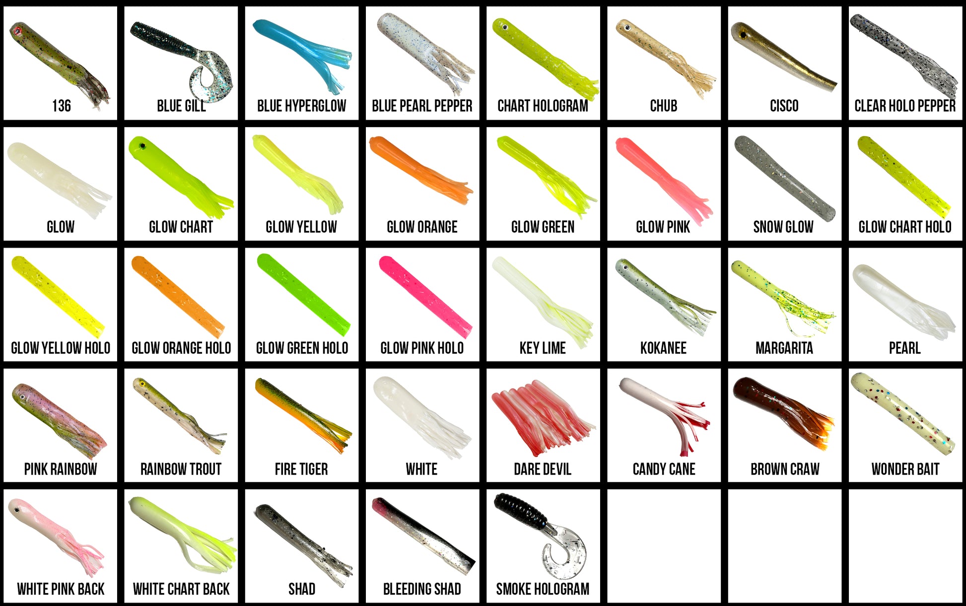 daredevil fishing lures for sale XL 5" Tube Jig 6 Pack