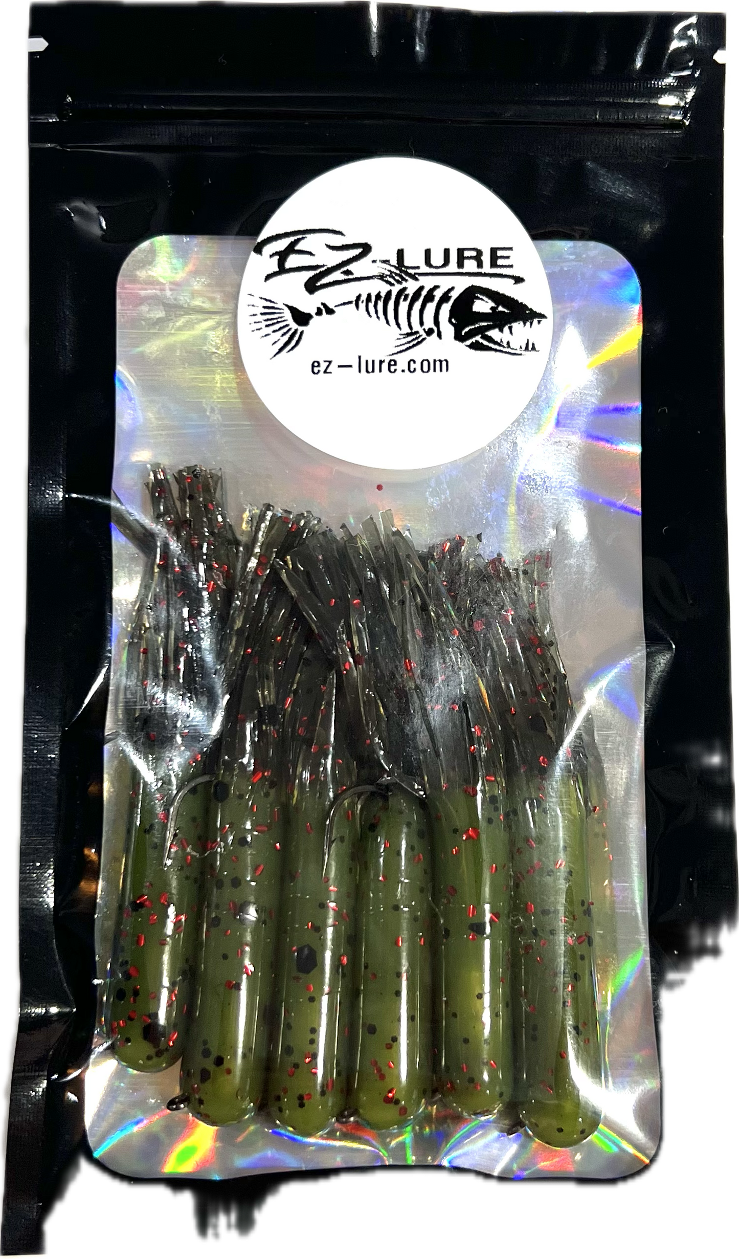 3.5" Tubes Rigged and Ready Lures- 6 Pack - Multiple Colors
