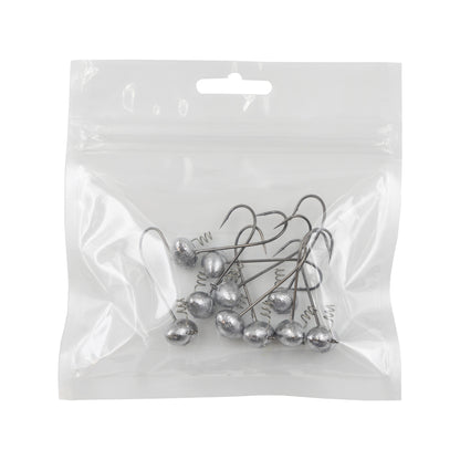 Football Head Jigs W/ Keeper - 10 Pack